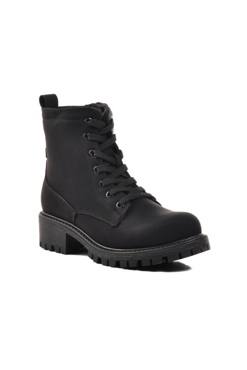 Siyah-Zümrüt  Fermuarlı Kadın Bot 23008 Z