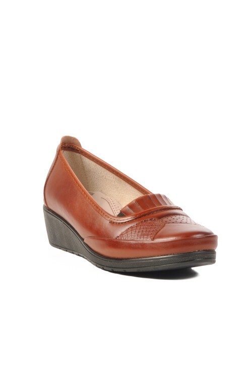 Taba Hakiki Deri Kadın Casual Ayakkabı 177 Z