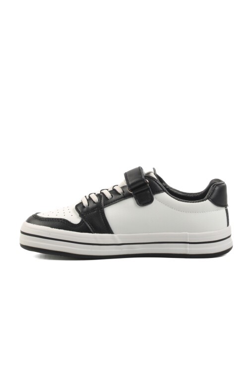 Beyaz-Siyah Poliüretan Çocuk Spor Ayakkabı BNI-10024 F