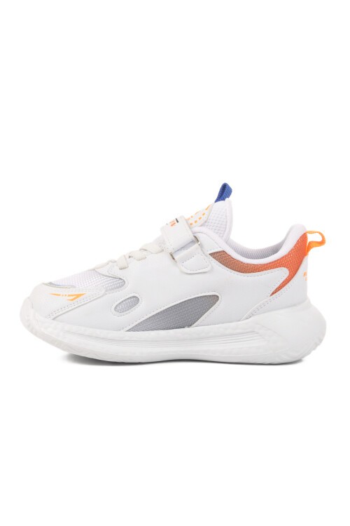 Beyaz-Siyah-Saks Fileli Çocuk Spor Ayakkabı 2480 F