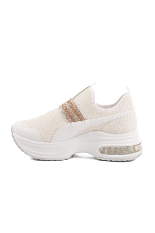 Beyaz Fileli Kadın Günlük Ayakkabı 702307 Z