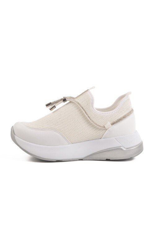 Beyaz Fileli Kadın Günlük Ayakkabı 702498 Z