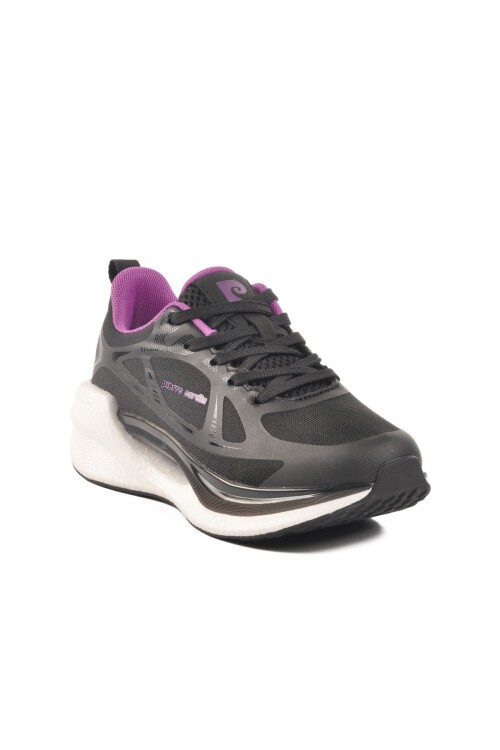 Siyah-Beyaz Hava Alabilen Hafif Esnek Spor Ayakkabı PCI-11352 G