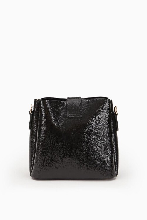 Levidor Siyah Kırışık Rugan Kadın Omuz Çantası 930167