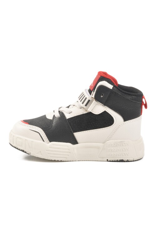 Siyah-Kırmızı Bilek Boy Çocuk Sneaker King Uzun Cool P