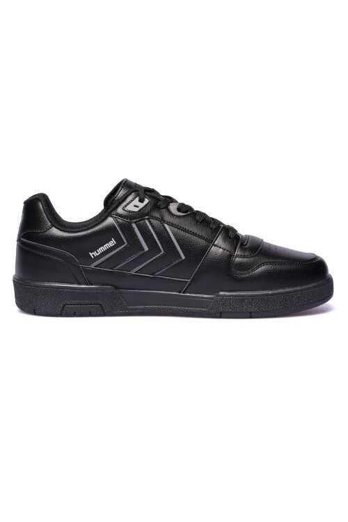 Siyah-Siyah Bağcıklı Kalın Tabanlı Unisex Yürüyüş ve Spor Ayakkabı Sneaker 900680 Hml Freza