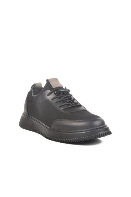 Siyah Fileli Erkek Günlük Ayakkabı Lion LO02255-F412 M