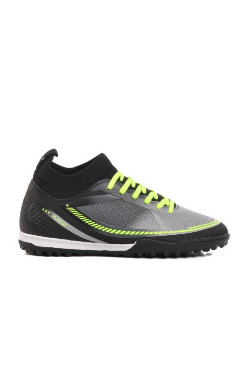 Siyah Bağcıklı Çoraplı Unisex Futbol Ayakkabısı Halı Saha GH-251-141