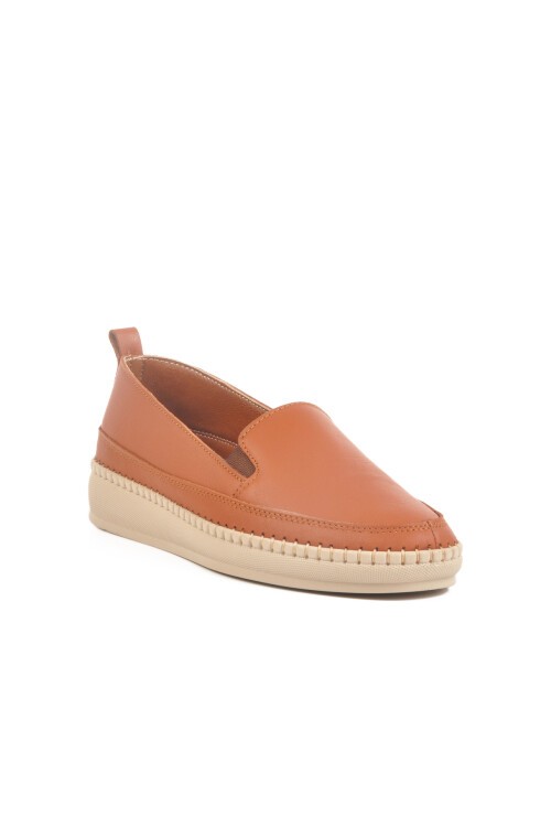 Taba Hakiki Deri Kadın Günlük Ayakkabı F-7010 Z