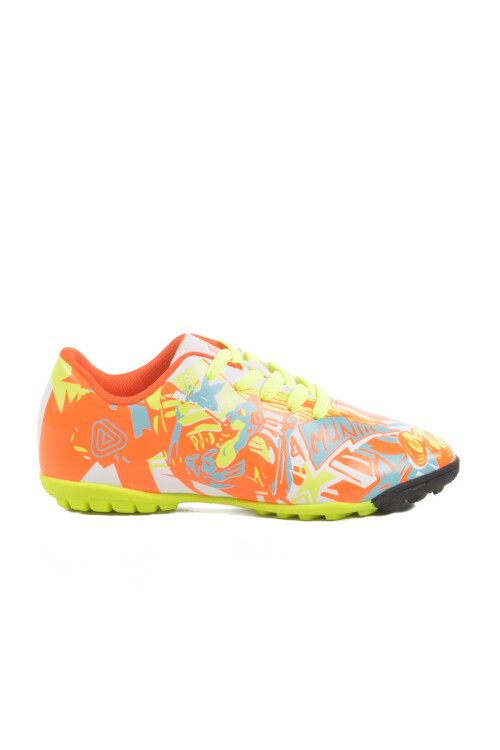Turuncu Bağcıklı Unisex Çocuk Futbol Ayakkabısı Halı Saha FH-251-145