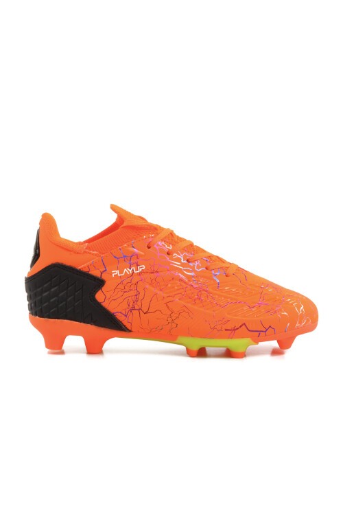 Turuncu Bağcıklı Unisex Çocuk Futbol Ayakkabısı Krampon FK-251-148