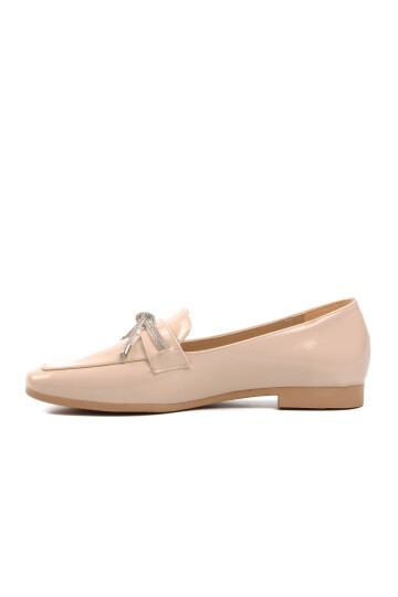Ayakmod Bej Kadın Loafer Ayakkabı