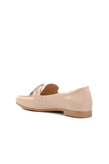 Ayakmod Bej Kadın Loafer Ayakkabı