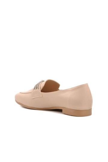 Ayakmod Bej Kadın Loafer Ayakkabı