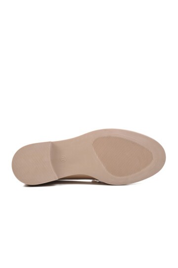 Ayakmod Bej Kadın Loafer Ayakkabı