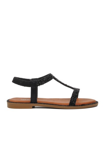 Ayakmod Siyah Kadın Sandalet