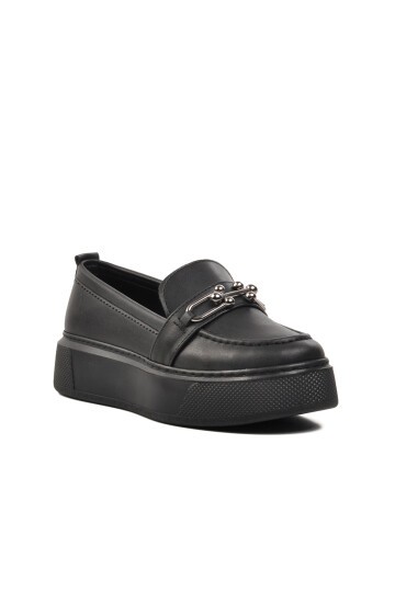 Ayakmod Siyah Kadın Loafer Ayakkabı