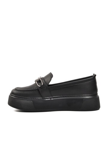 Ayakmod Siyah Kadın Loafer Ayakkabı