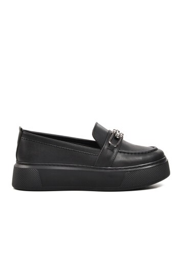 Ayakmod Siyah Kadın Loafer Ayakkabı