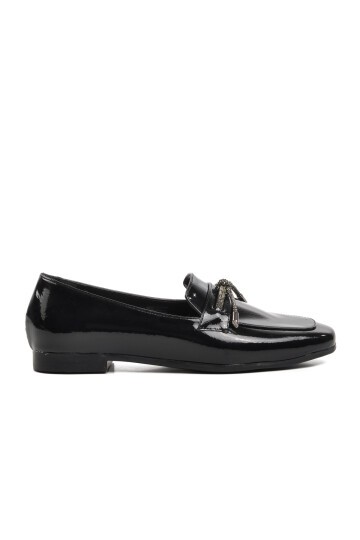Ayakmod Siyah Kadın Loafer Ayakkabı