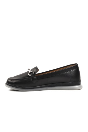 Ayakmod Siyah Kadın Loafer Ayakkabı