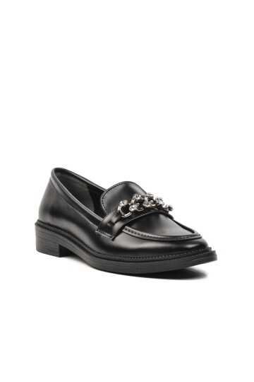 Ayakmod Siyah Kadın Loafer Ayakkabı