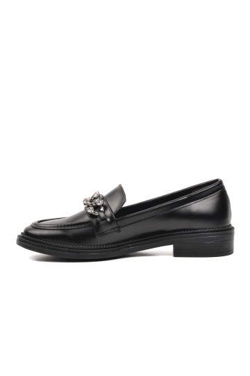 Ayakmod Siyah Kadın Loafer Ayakkabı
