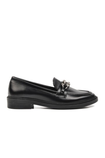 Ayakmod Siyah Kadın Loafer Ayakkabı