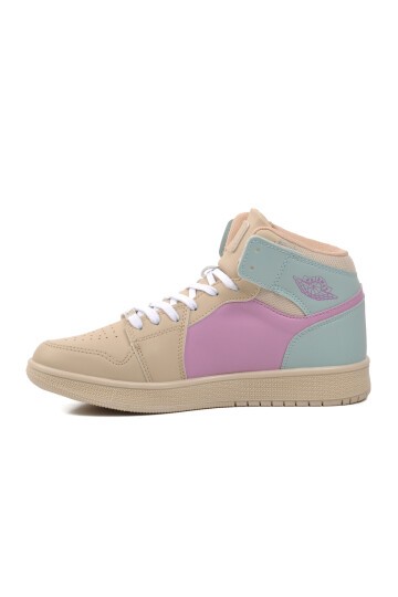 Walkway Bej-Lila-Yeşil Unisex Hi Sneaker