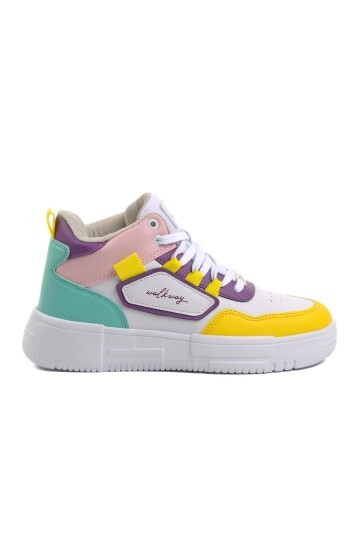 Walkway Beyaz-Sarı Unisex Spor Ayakkabı