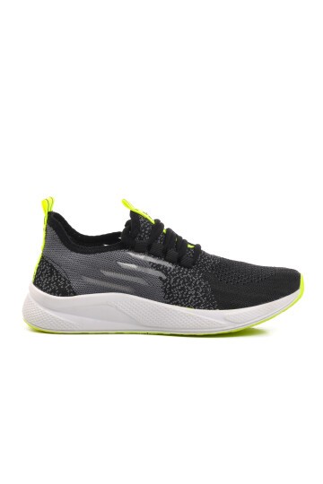 Walkway Siyah-Beyaz-Fosfor Sarı Unisex Spor Ayakkabı
