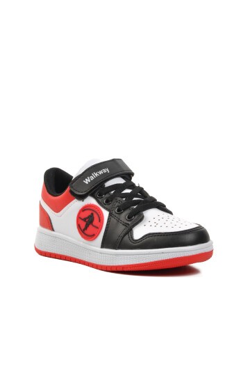 Walkway Siyah-Beyaz-Kırmızı Çocuk Sneaker