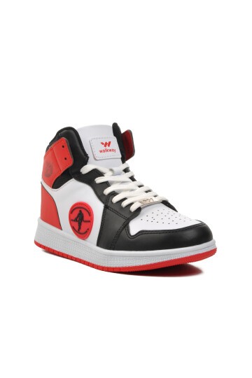Walkway Siyah-Beyaz-Kırmızı Unisex Hi Sneaker