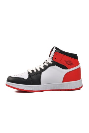 Walkway Siyah-Beyaz-Kırmızı Unisex Hi Sneaker