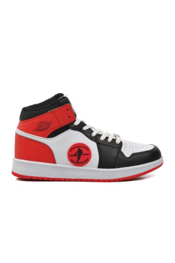 Walkway Siyah-Beyaz-Kırmızı Unisex Hi Sneaker