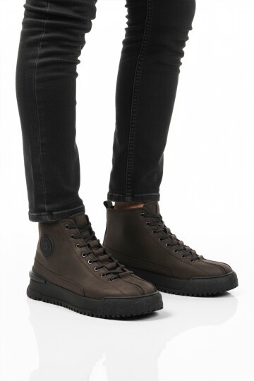 Antrasit Nubuk Hakiki Deri Erkek Bot 260014 M