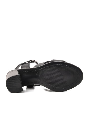Ayakmod Siyah Kadın Topuklu Sandalet