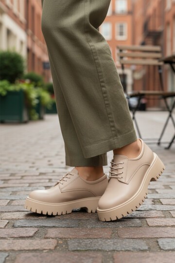 Bej Cilt Kadın Günlük Ayakkabı 572451 Z