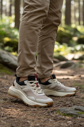 Bej-Siyah Erkek Spor Ayakkabı 350497A M