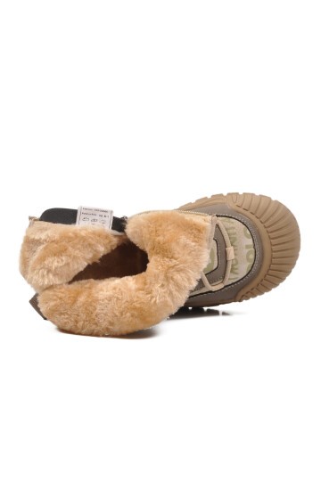 Bej İçi Kürklü Fermuarlı Çocuk Bot 22665 F