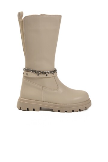 Bej Hafif Çocuk Çizme Paris-26K F