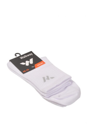Beyaz Pamuklu Erkek Uzun Çorap TNS-2181