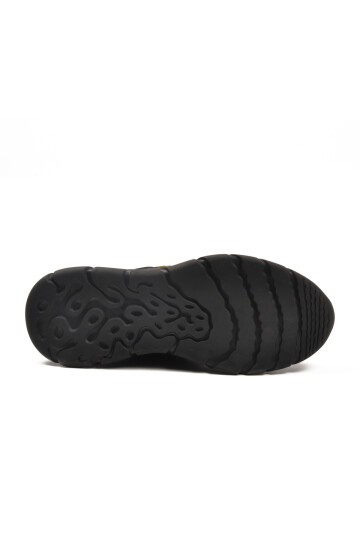 Siyah Nubuk Hakiki Deri Kaymaz Taban Erkek Günlük Ayakkabı