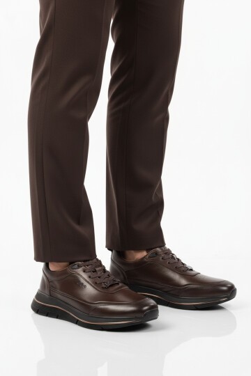 Kahve Hakiki Deri Airbag Sole Erkek Günlük Ayakkabı 152-22336 M