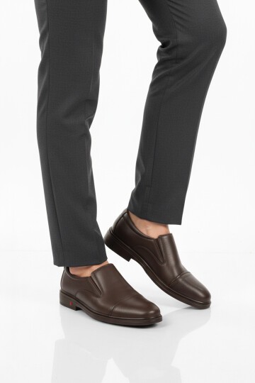 Kahve Hakiki Deri Erkek Klasik Ayakkabı 425 M