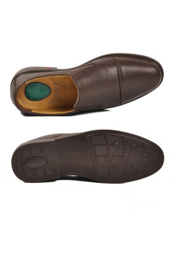 Kahve Hakiki Deri Erkek Klasik Ayakkabı 425 M