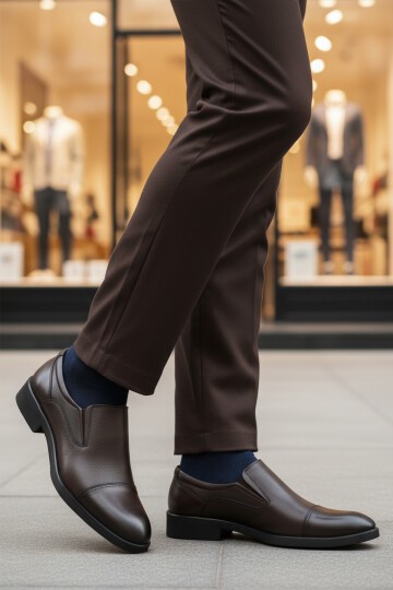 Kahve Hakiki Deri Erkek Klasik Ayakkabı 916 M