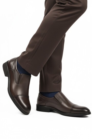 Kahve Hakiki Deri Erkek Klasik Ayakkabı 916 M