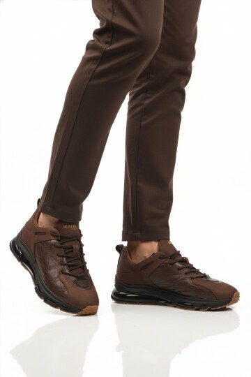 Kahve Hakiki Deri Erkek Spor Ayakkabı 2623 M