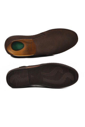 Kahve-Nubuk Hakiki Deri Erkek Günlük Ayakkabı 803 M